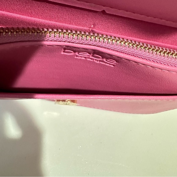 Bebe Sophia Crossbody Small Quilted Chain Strap in Pink Bubblegum - Picture 8 of 10